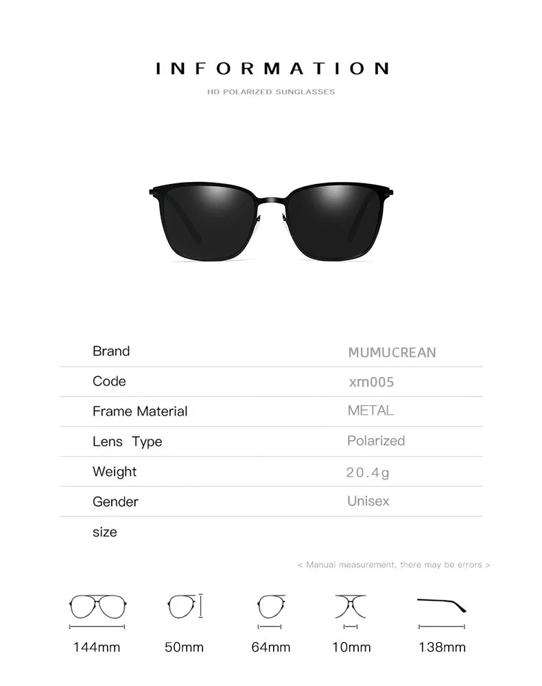 Lunettes de soleil carrées polarisées pour hommes, lunettes de vision nocturne pour conducteur en métal, nouvelle arrivée