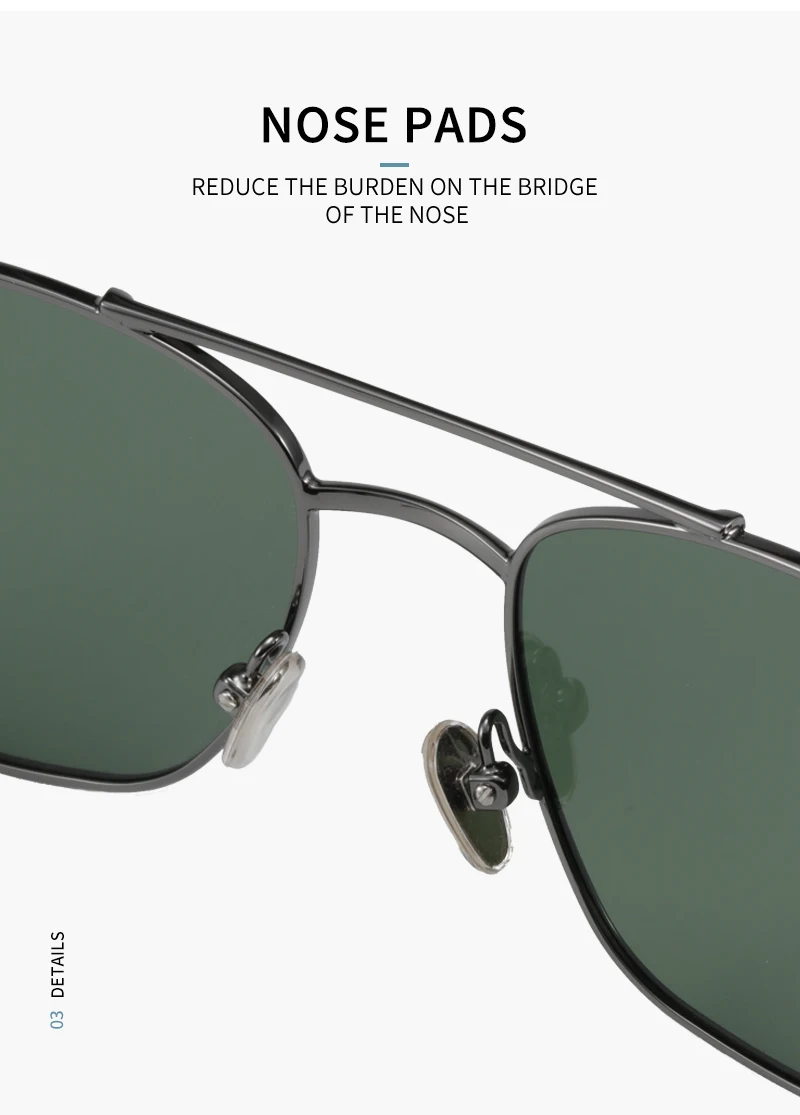 ZENOTTIC Design-Lunettes de soleil vintage en alliage de titane, carrées polarisées, pour hommes et femmes, pilote, nickel é, miroir