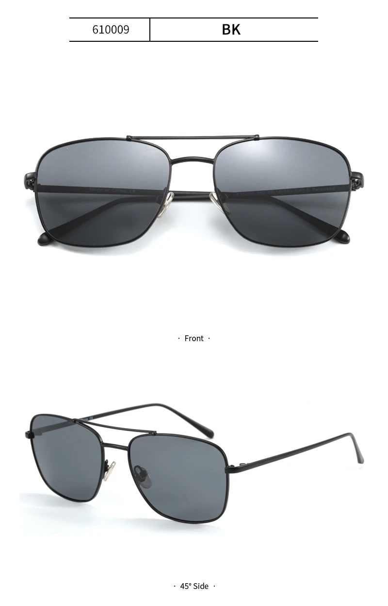 ZENOTTIC Design-Lunettes de soleil vintage en alliage de titane, carrées polarisées, pour hommes et femmes, pilote, nickel é, miroir