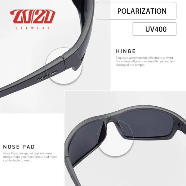 Lunettes de soleil vintage polarisées pour hommes, lunettes de conduite multi-documents, lunettes de soleil de sport pour hommes, vision de jour et de nuit, lunettes de conducteur – Image 5