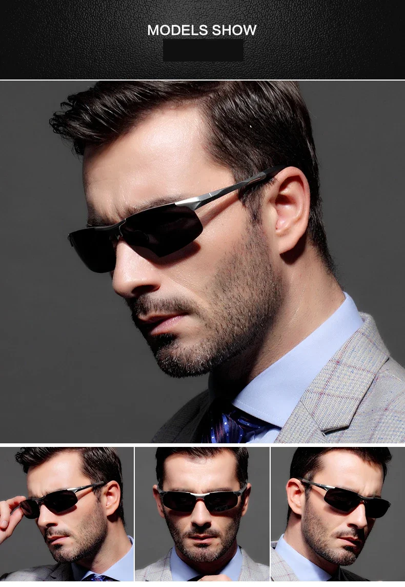 AOrepository-Lunettes de soleil polarisées de conduite pour hommes, lunettes de soleil de sport, lunettes de pilote rétro, cadre en aluminium et magnésium, UV400, antireflet AOrepository-Lunettes de soleil polarisées de conduite pour hommes, lunettes de soleil de sport, lunettes de pilote rétro, cadre en aluminium et magnésium, UV400, antireflet