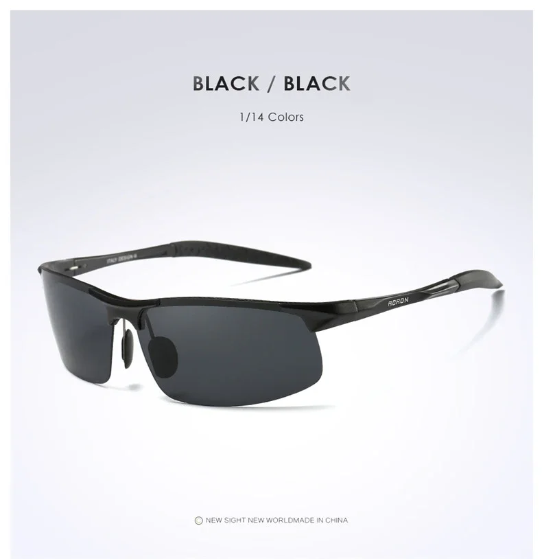 AOrepository-Lunettes de soleil polarisées de conduite pour hommes, lunettes de soleil de sport, lunettes de pilote rétro, cadre en aluminium et magnésium, UV400, antireflet AOrepository-Lunettes de soleil polarisées de conduite pour hommes, lunettes de soleil de sport, lunettes de pilote rétro, cadre en aluminium et magnésium, UV400, antireflet
