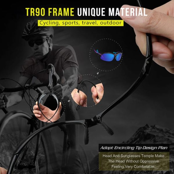 Lunettes de soleil polarisées ultralégères pour hommes, lunettes de soleil militaires pour hommes, lunettes de conduite, lunettes de soleil anti-UV, Top TR90 – Image 2