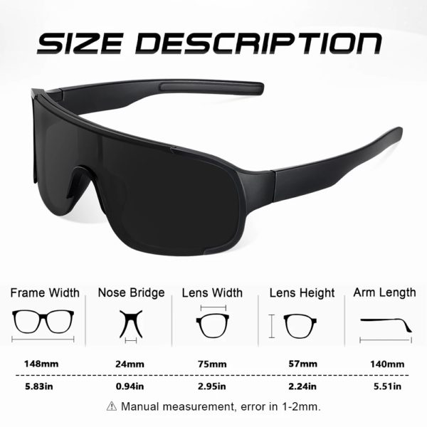 CRIXALIS-Lunettes de soleil respirantes pour hommes et femmes, lunettes de soleil de sport de plein air, nuances de plage de voyage, lunettes de miroir pour hommes, protection UV, tendance – Image 5