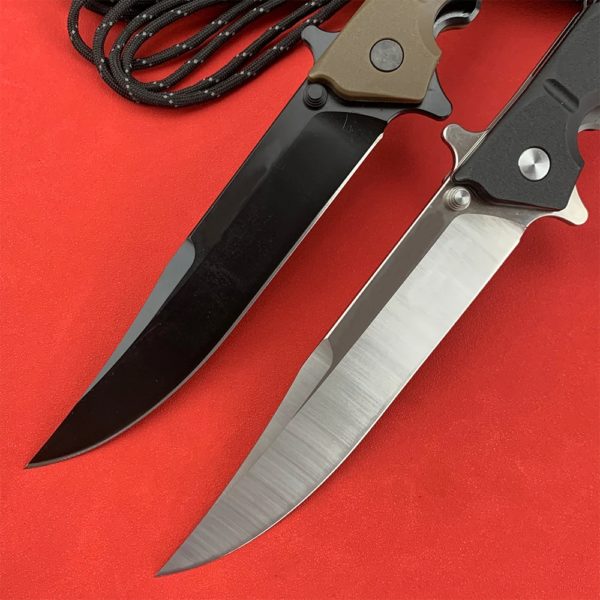 Couteau Pliant Multifonctionnel pour Homme, Lame en Acier Opaque 8Cr13Mov, Couteau de Survie Professionnel, Extérieur, DulMilitaire, Or, Nouveau – Image 6
