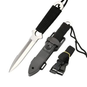 Couteau de poche de camping en acier inoxydable avec fourreau, couteau de survie extérieur portable EDC, couteau militaire pour l'autodéfense
