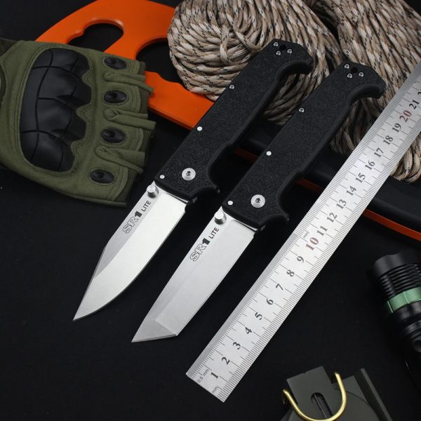 Cold SR1-Couteau Pliant Portable en Acier 8Cr14Mov, EDC, de Poche, pour la Survie en Plein Air, la html, Outil Tanto Professionnel