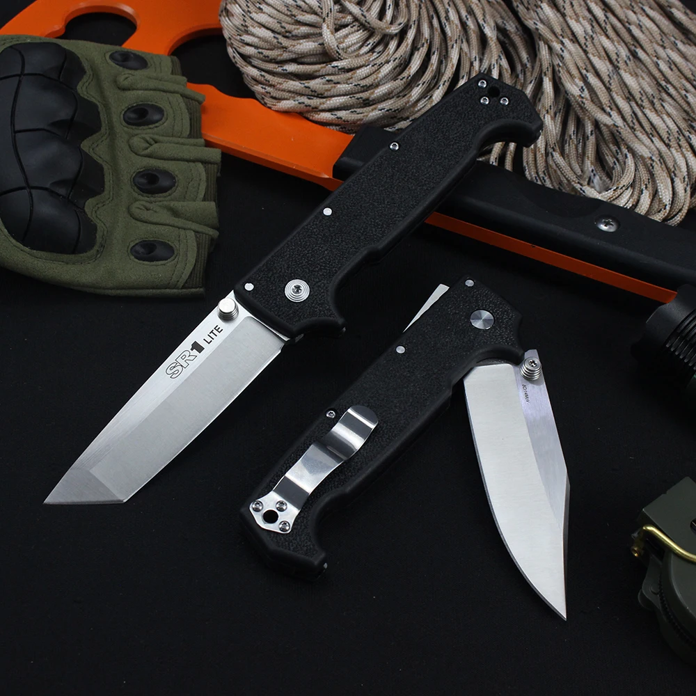 Cold SR1-Couteau Pliant Portable en Acier 8Cr14Mov, EDC, de Poche, pour la Survie en Plein Air, la html, Outil Tanto Professionnel