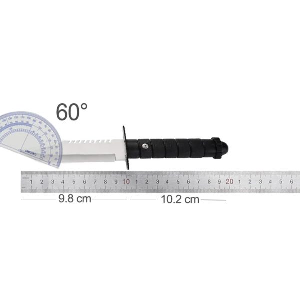 Couteau de chasse en acier inoxydable, DulStraight, Jungle Camping, Couteau d'autodéfense, Manche droit – Image 6