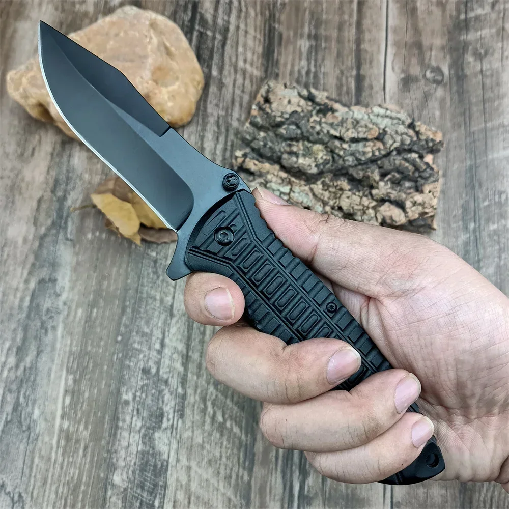 Couteau pliant DulPocket de haute qualité, lame 5Cr13Mov, manche en alliage d'aluminium, EDC, chasse en plein air, camping, outil de survie opaque