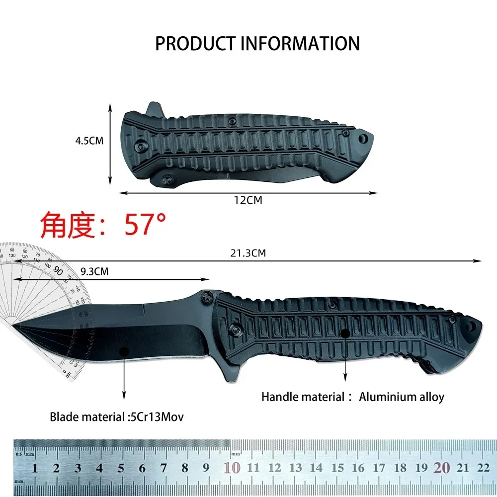 Couteau pliant DulPocket de haute qualité, lame 5Cr13Mov, manche en alliage d'aluminium, EDC, chasse en plein air, camping, outil de survie opaque