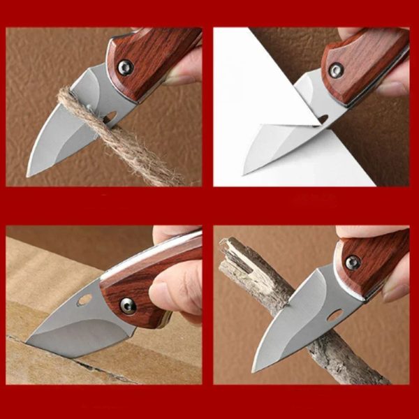 EDC-Couteau de Poche Pliant Portable, Lame Tranchante et Durable avec Ouvre-Bouteille, Idéal pour le Camping et la html en Plein Air – Image 4