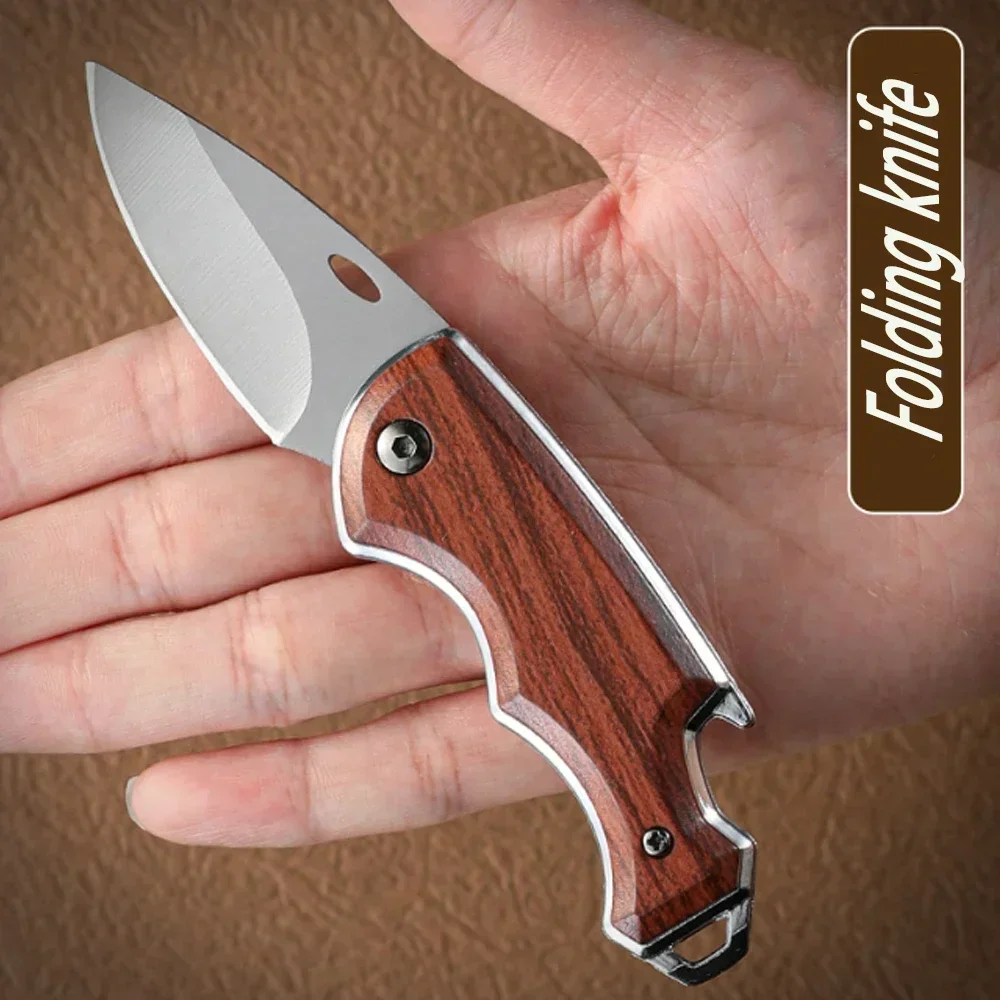 EDC-Couteau de Poche Pliant Portable, Lame Tranchante et Durable avec Ouvre-Bouteille, Idéal pour le Camping et la html en Plein Air