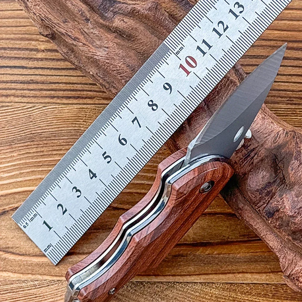 EDC-Couteau de Poche Pliant Portable, Lame Tranchante et Durable avec Ouvre-Bouteille, Idéal pour le Camping et la html en Plein Air