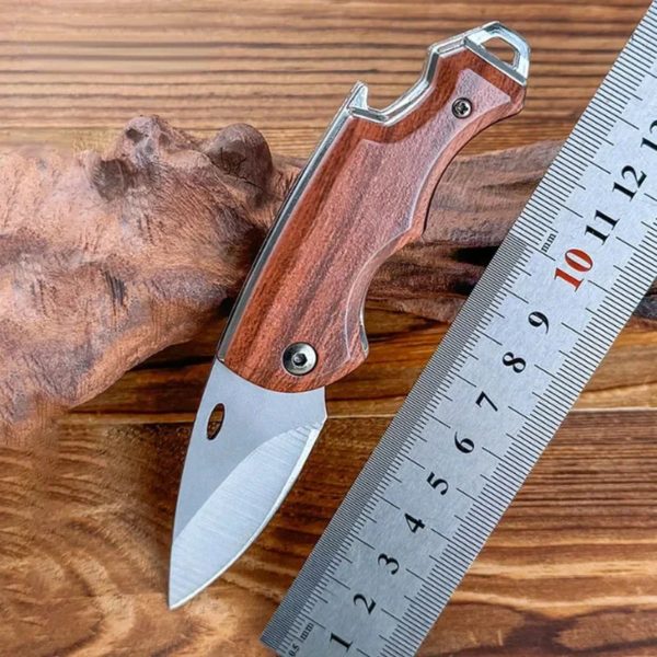 EDC-Couteau de Poche Pliant Portable, Lame Tranchante et Durable avec Ouvre-Bouteille, Idéal pour le Camping et la html en Plein Air – Image 2