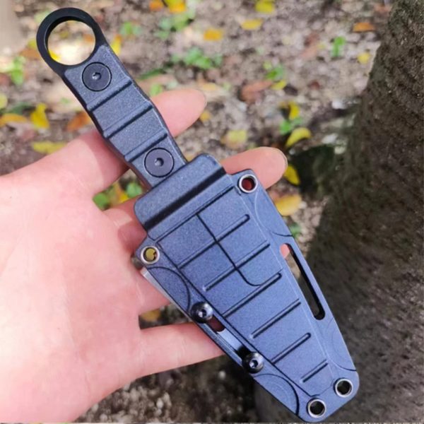 Petit couteau de survie droit extérieur, haute dureté, couteau utilitaire + gaine K, outil EDC de camping, multifonction portable sur le terrain – Image 5
