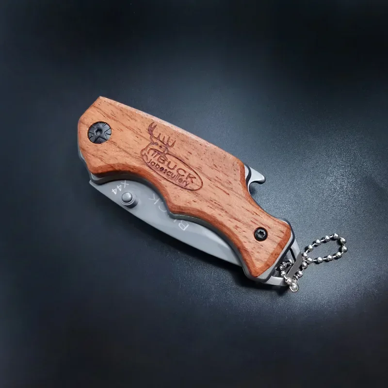 EDC-Couteau de poche portable pour l'autodéfense, couteau pliant multifonction, couteau à fruits tranchant, survie en plein air, DulBushcraft opaque