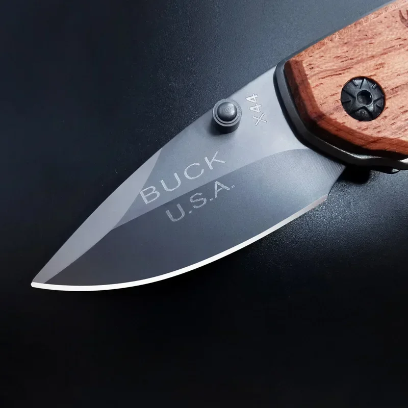EDC-Couteau de poche portable pour l'autodéfense, couteau pliant multifonction, couteau à fruits tranchant, survie en plein air, DulBushcraft opaque