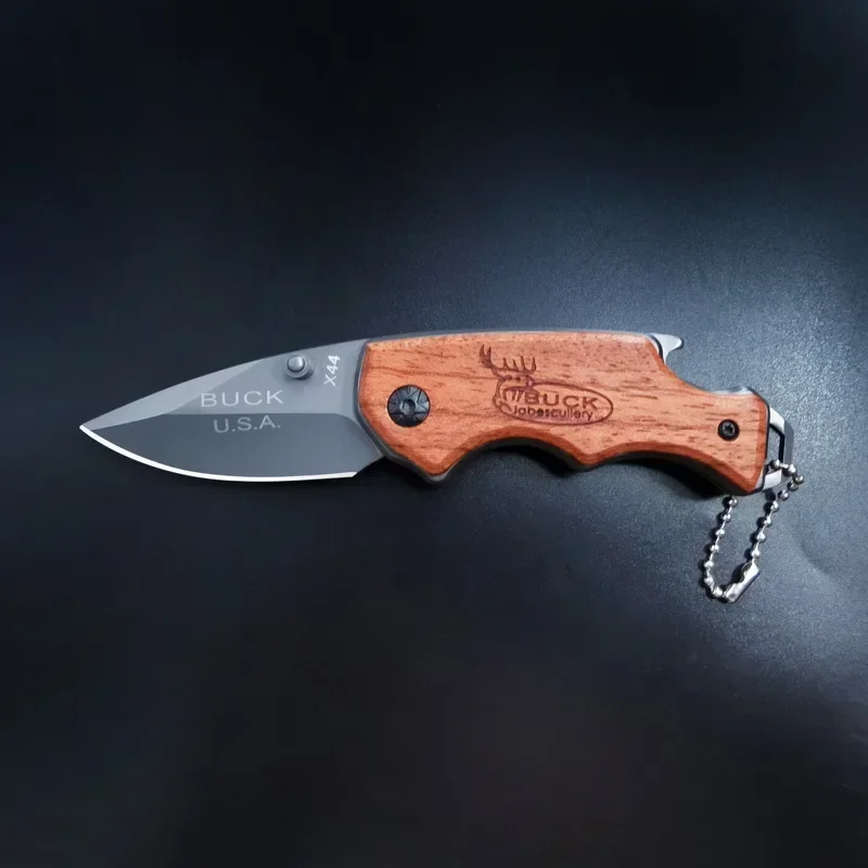 EDC-Couteau de poche portable pour l'autodéfense, couteau pliant multifonction, couteau à fruits tranchant, survie en plein air, DulBushcraft opaque