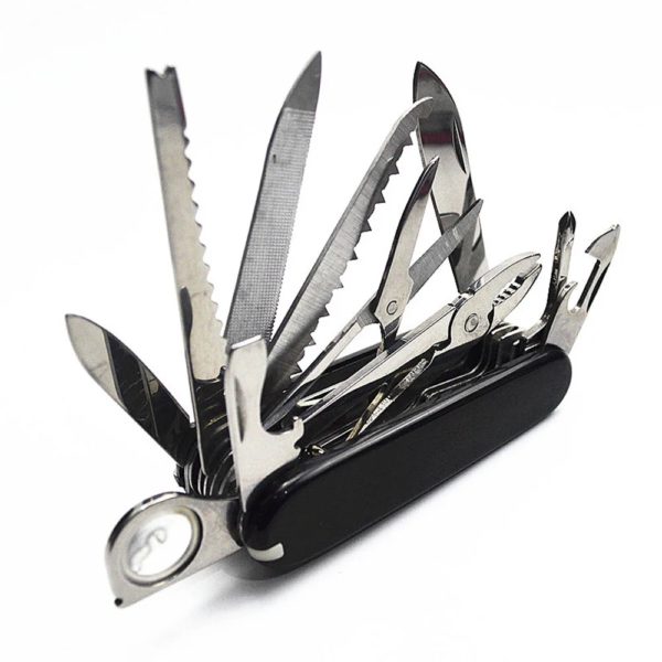 Couteau de poche multifonctionnel, 30 outils canoniques de base, outils à main suisses, couteau militaire, camping en plein air, équipement EDC, survie opaque – Image 6
