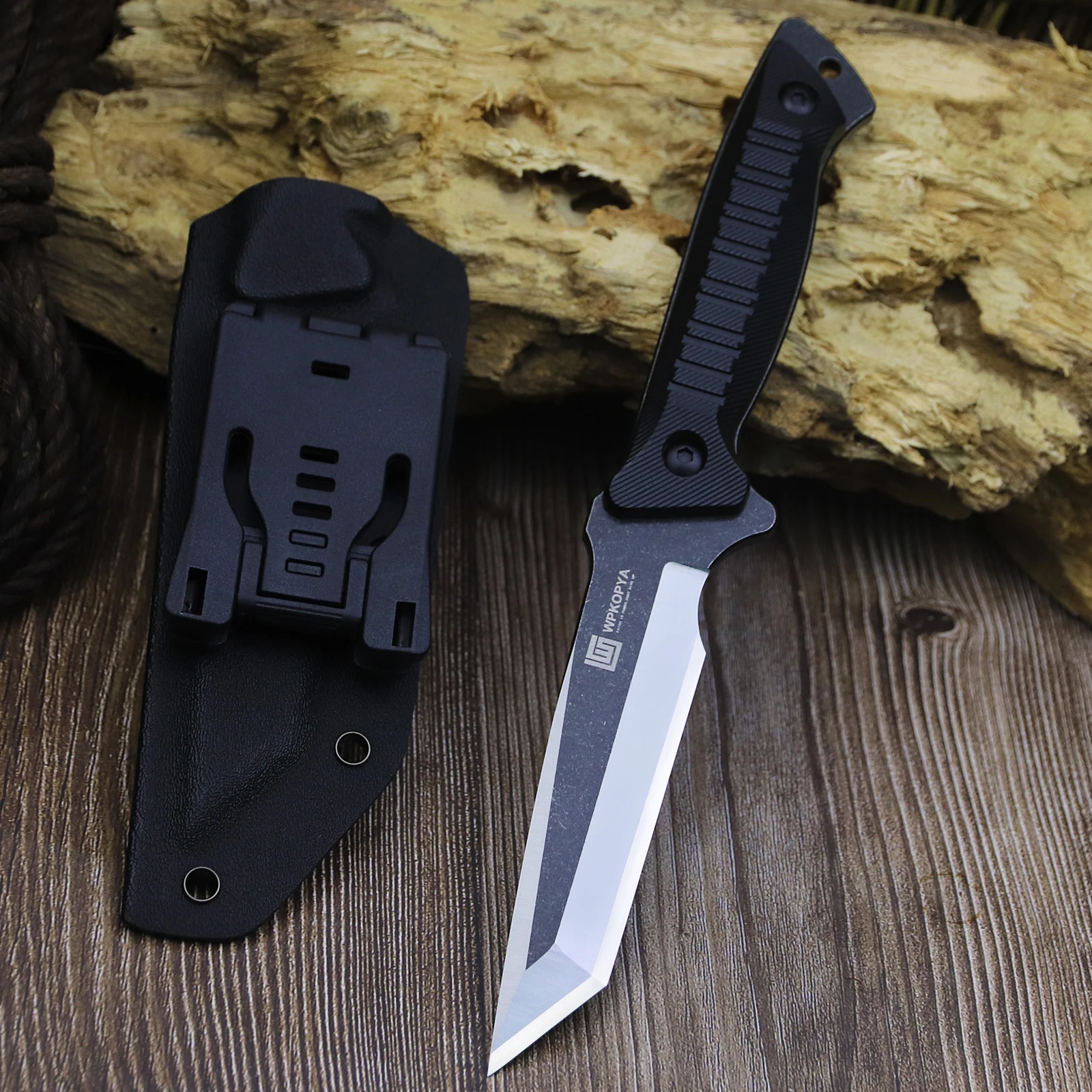 WPKOPYA-Couteau droit tactique en acier amélioré, chasse dans la jungle, randonnée, pêche, camping, outil, 440c, États-Unis