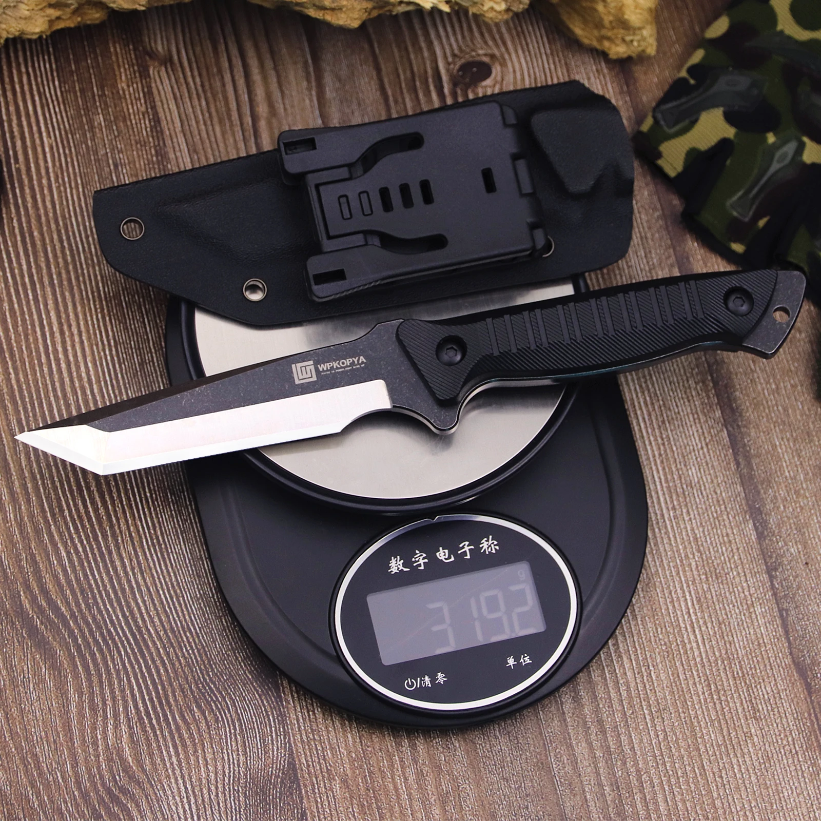 WPKOPYA-Couteau droit tactique en acier amélioré, chasse dans la jungle, randonnée, pêche, camping, outil, 440c, États-Unis