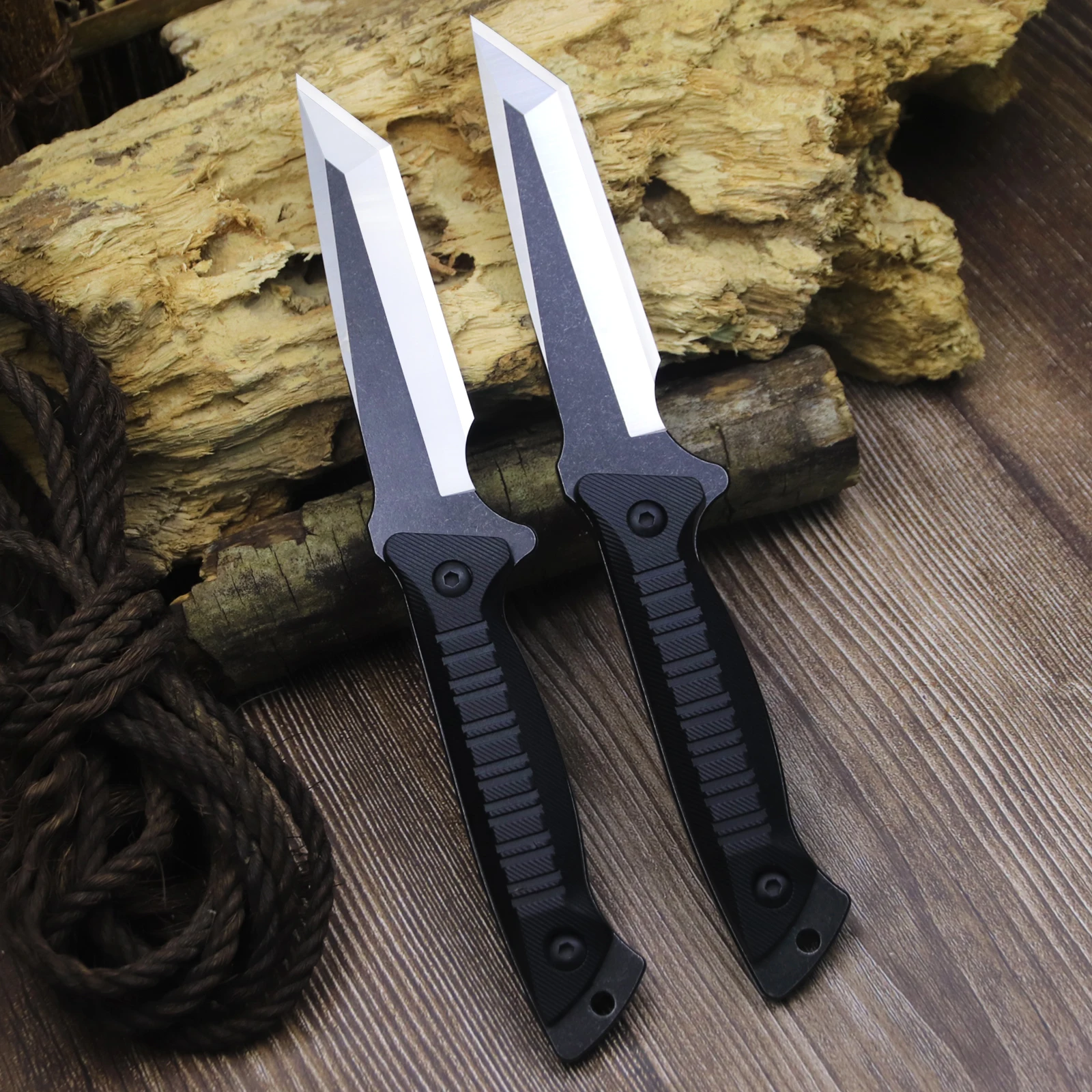 WPKOPYA-Couteau droit tactique en acier amélioré, chasse dans la jungle, randonnée, pêche, camping, outil, 440c, États-Unis