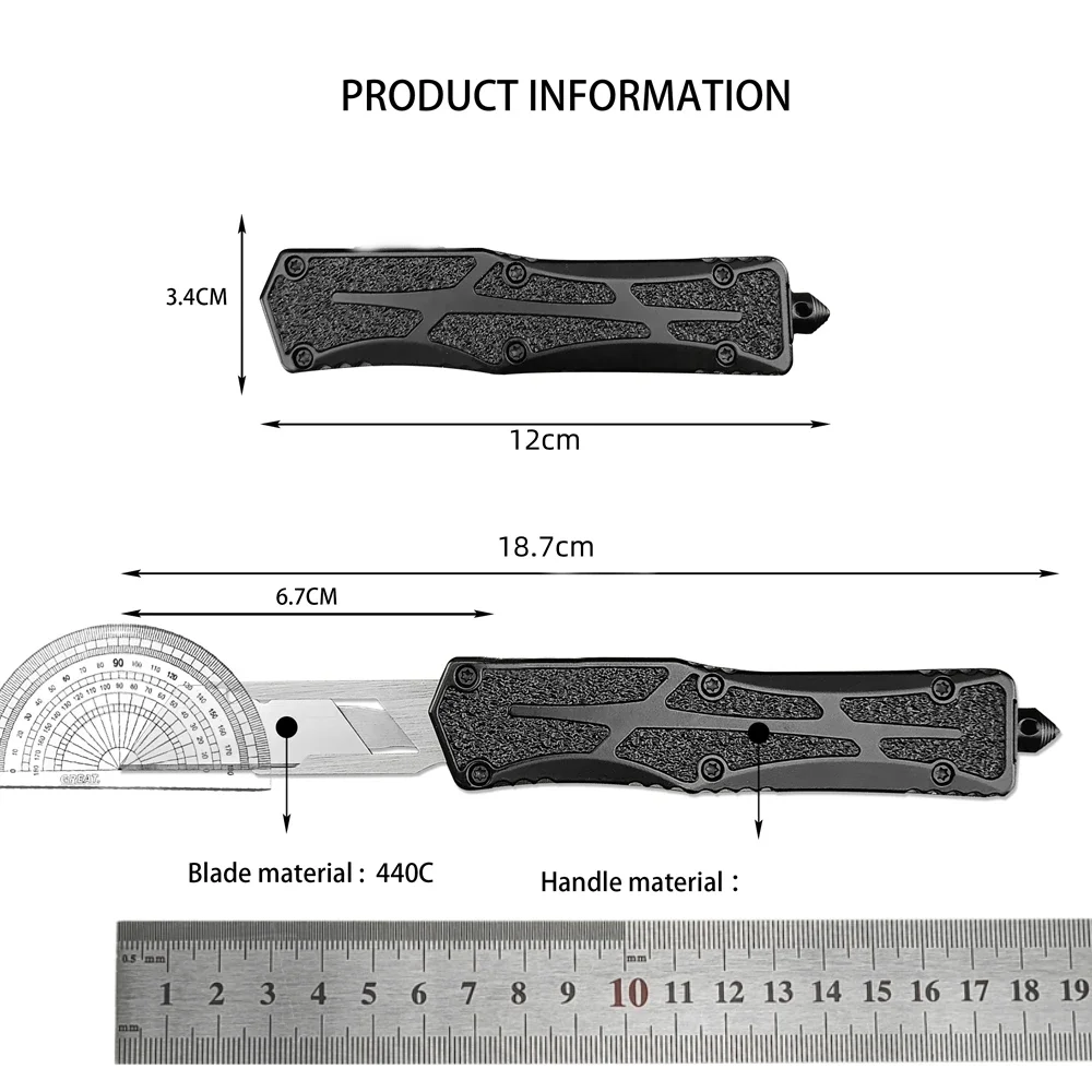 AU TO-Couteau utilitaire en alliage de zinc, lame en acier 440C, Foy DulFolding, couteau de poche d'auto-défense, couteau de survie EDC AU TO-Couteau utilitaire en alliage de zinc, lame en acier 440C, Foy DulFolding, couteau de poche d'auto-défense, couteau de survie EDC