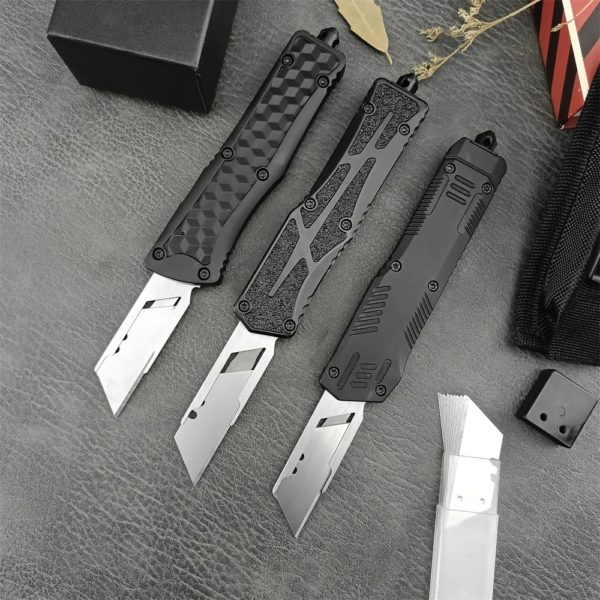 AU TO-Couteau utilitaire en alliage de zinc, lame en acier 440C, Foy DulFolding, couteau de poche d'auto-défense, couteau de survie EDC
