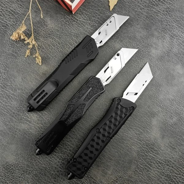 AU TO-Couteau utilitaire en alliage de zinc, lame en acier 440C, Foy DulFolding, couteau de poche d'auto-défense, couteau de survie EDC – Image 3