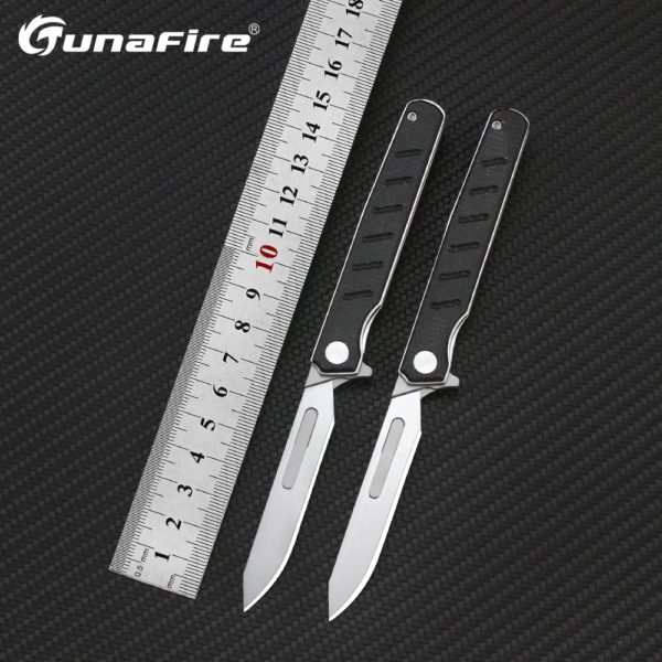 Tunafire-Couteaux pliants en lin de haute qualité, scalpel multifonctionnel, mini générateurs de poche portables, couteau de resubdivision #60 #24