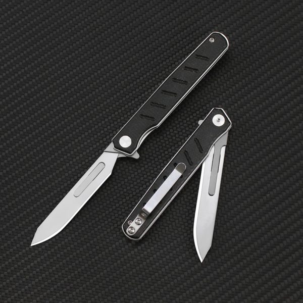 Tunafire-Couteaux pliants en lin de haute qualité, scalpel multifonctionnel, mini générateurs de poche portables, couteau de resubdivision #60 #24 – Image 3