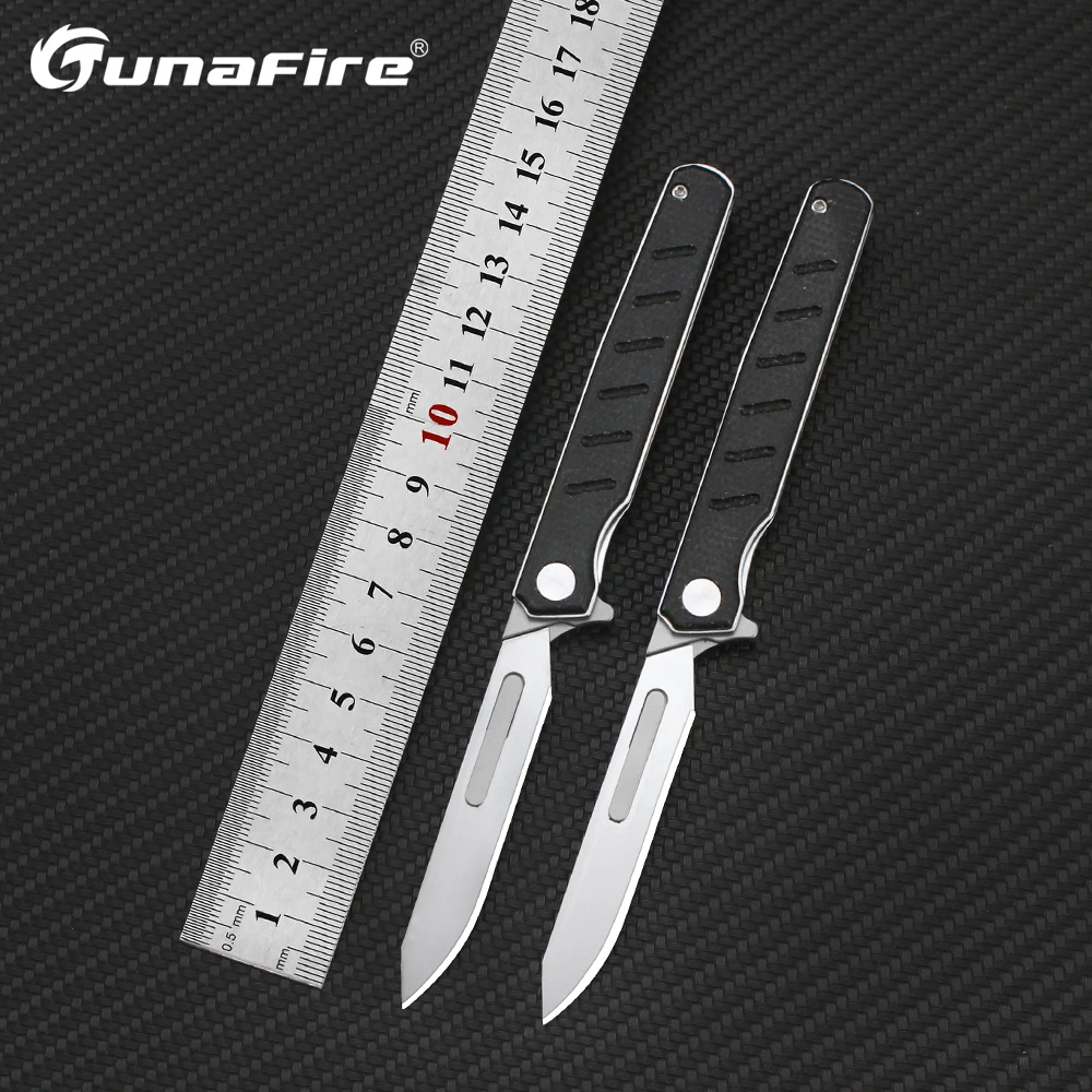 Tunafire-Couteaux pliants en lin de haute qualité, scalpel multifonctionnel, mini générateurs de poche portables, couteau de resubdivision #60 #24