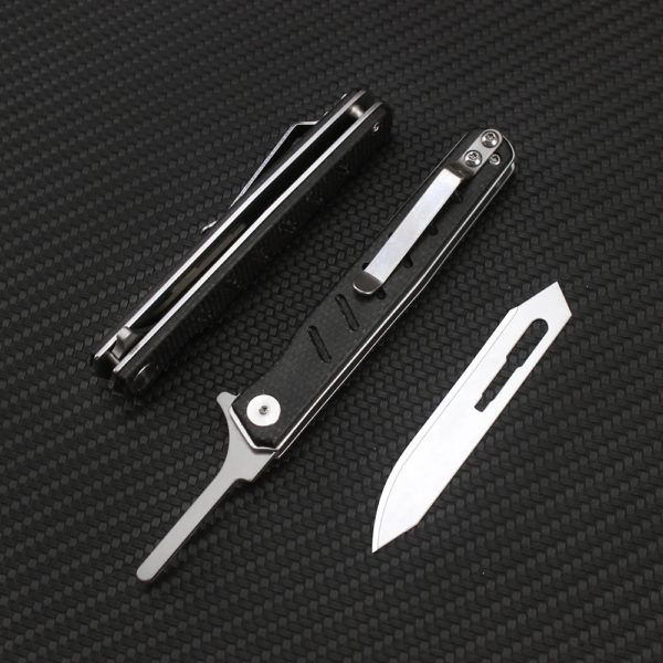 Tunafire-Couteaux pliants en lin de haute qualité, scalpel multifonctionnel, mini générateurs de poche portables, couteau de resubdivision #60 #24 – Image 5
