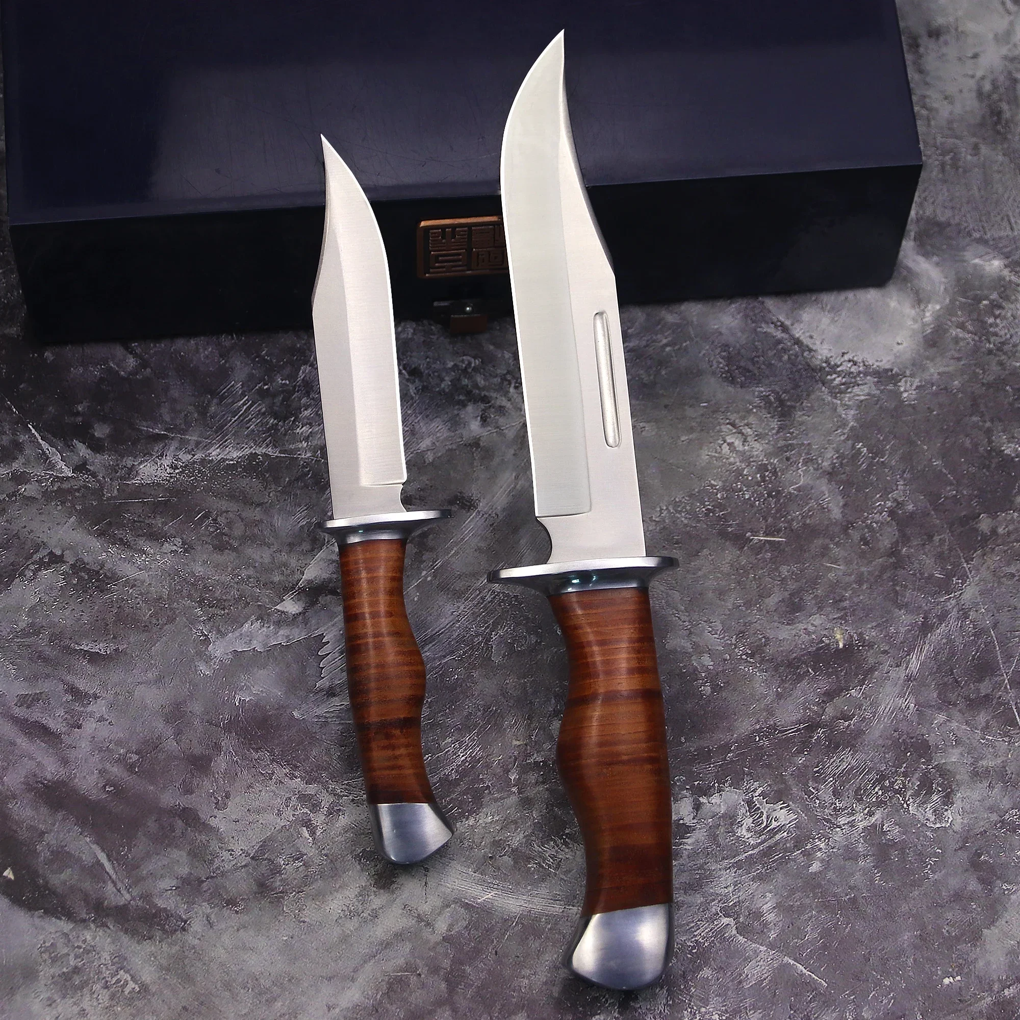 Couteau droit tactique extérieur en acier, couteau de survie de sauvetage dans la jungle, couteau de randonnée EDC, États-Unis, 5CR18MOV