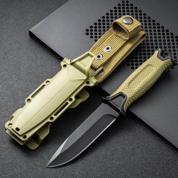 Couteau Dulknife en acier inoxydable de haute qualité, couteau de survie en milieu sauvage, ensemble de couteaux droits portables d'autodéfense – Image 3
