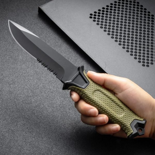 Couteau Dulknife en acier inoxydable de haute qualité, couteau de survie en milieu sauvage, ensemble de couteaux droits portables d'autodéfense – Image 5