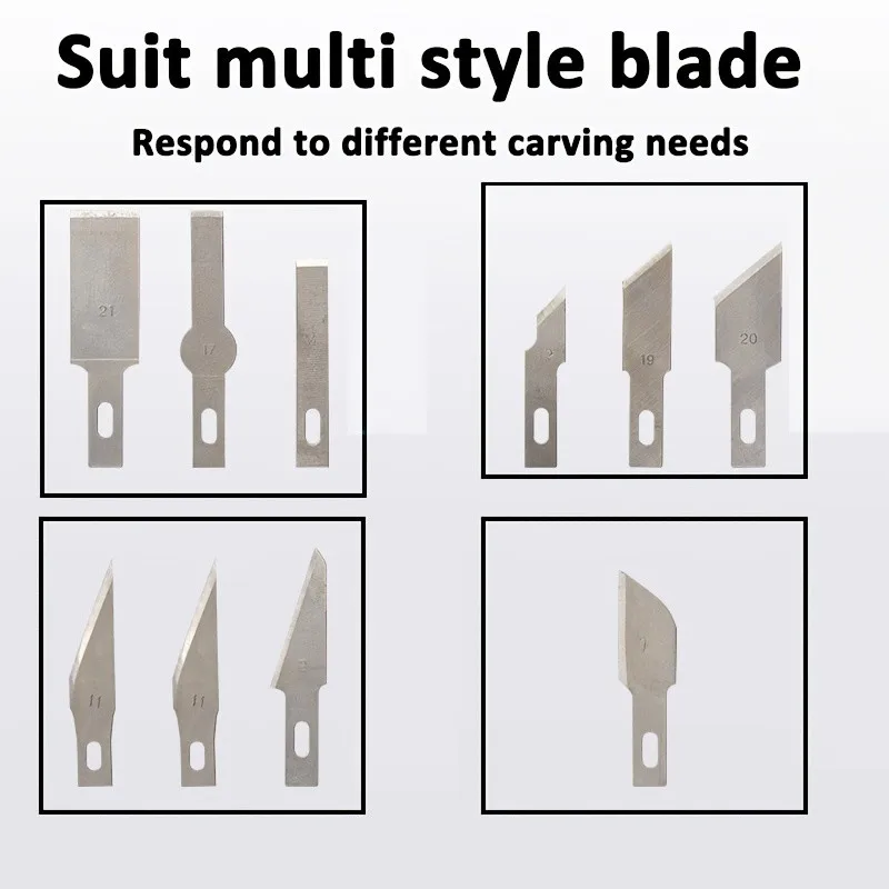Ensemble d'Outils de Couteau Carimplantés en Alliage d'Aluminium, pour Coupe-Papier Artisanal et Modèle Exécutif, 13 Pièces