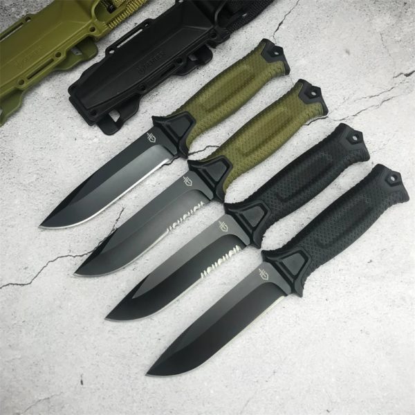 GB 1500 Couteau à lame pour partenaires militaires en plein air, 12C27, FRN FiViolet, couvercle, poignée, chasse, survie, outils Dulskip opaque