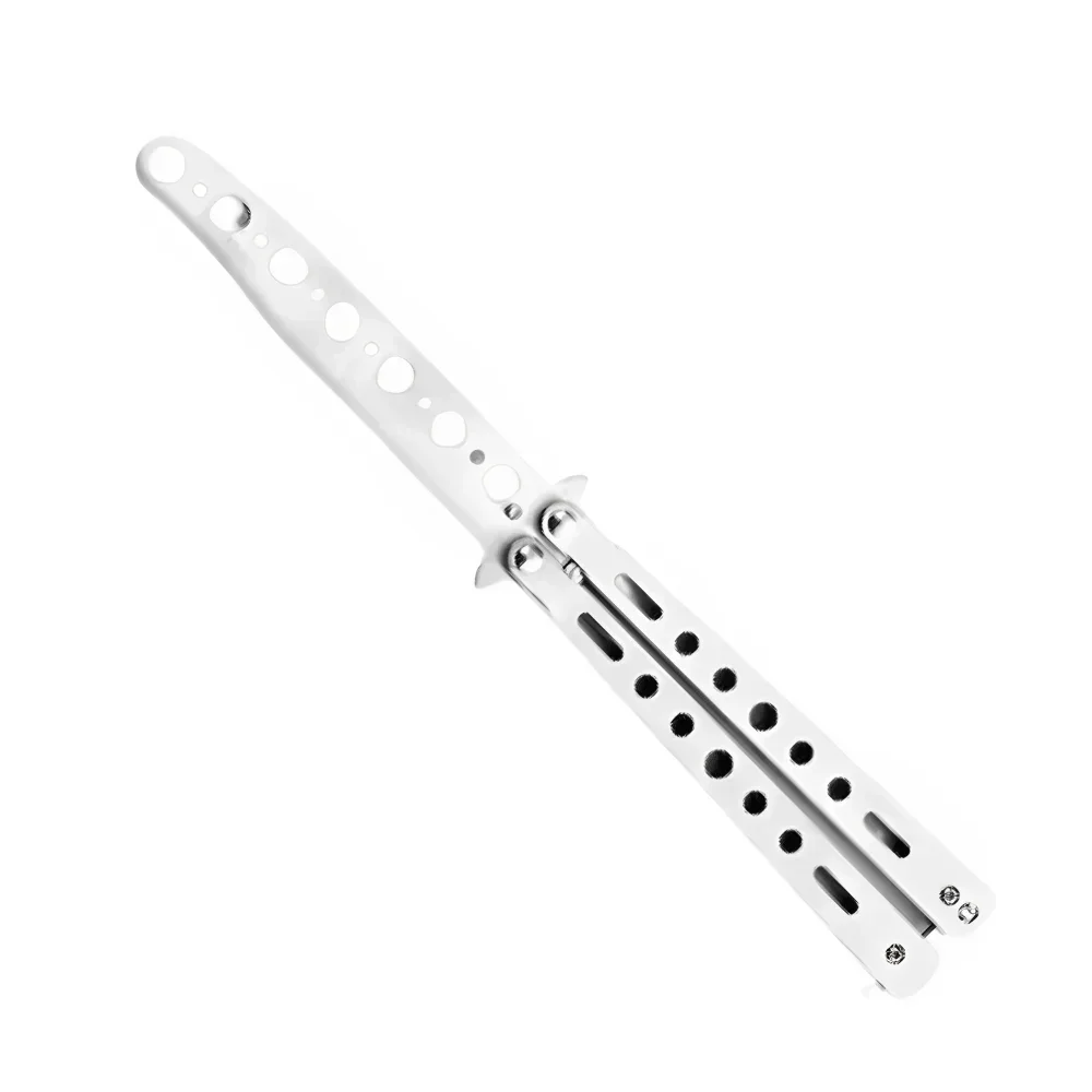Peigne Pliable en Acier Inoxydable pour Entraînement à la Pratique, Couteau Papillon, Brosses à Barbe et Moustache, Outil de Coiffure, 1 Pièce