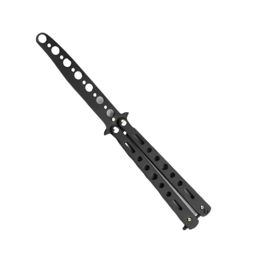 Peigne Pliable en Acier Inoxydable pour Entraînement à la Pratique, Couteau Papillon, Brosses à Barbe et Moustache, Outil de Coiffure, 1 Pièce
