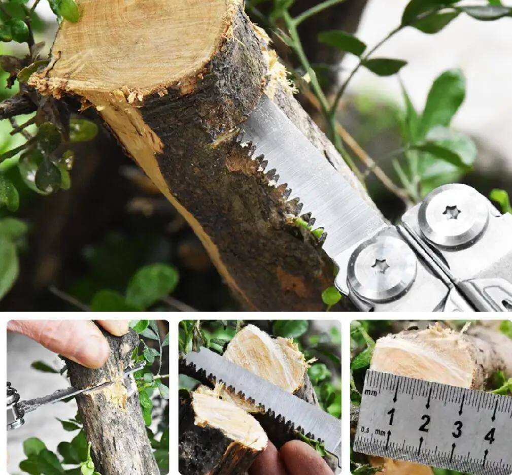 Destroy Icamping DL12 EDC Multi Tools, Multifonctionnel 7CR17MOV Pince, Camping Gear Blade Multitools, Army Swiss Folding Multi Knife
