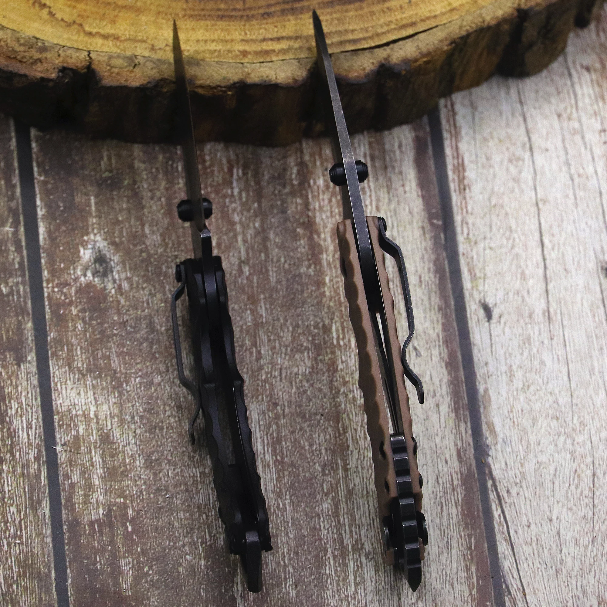 WPKOPYA-Couteau de Poche Tactique 440C à Haute Dureté, Cutter pour Randonnée, Camping, EDC, Boîte de Livraison du Courrier