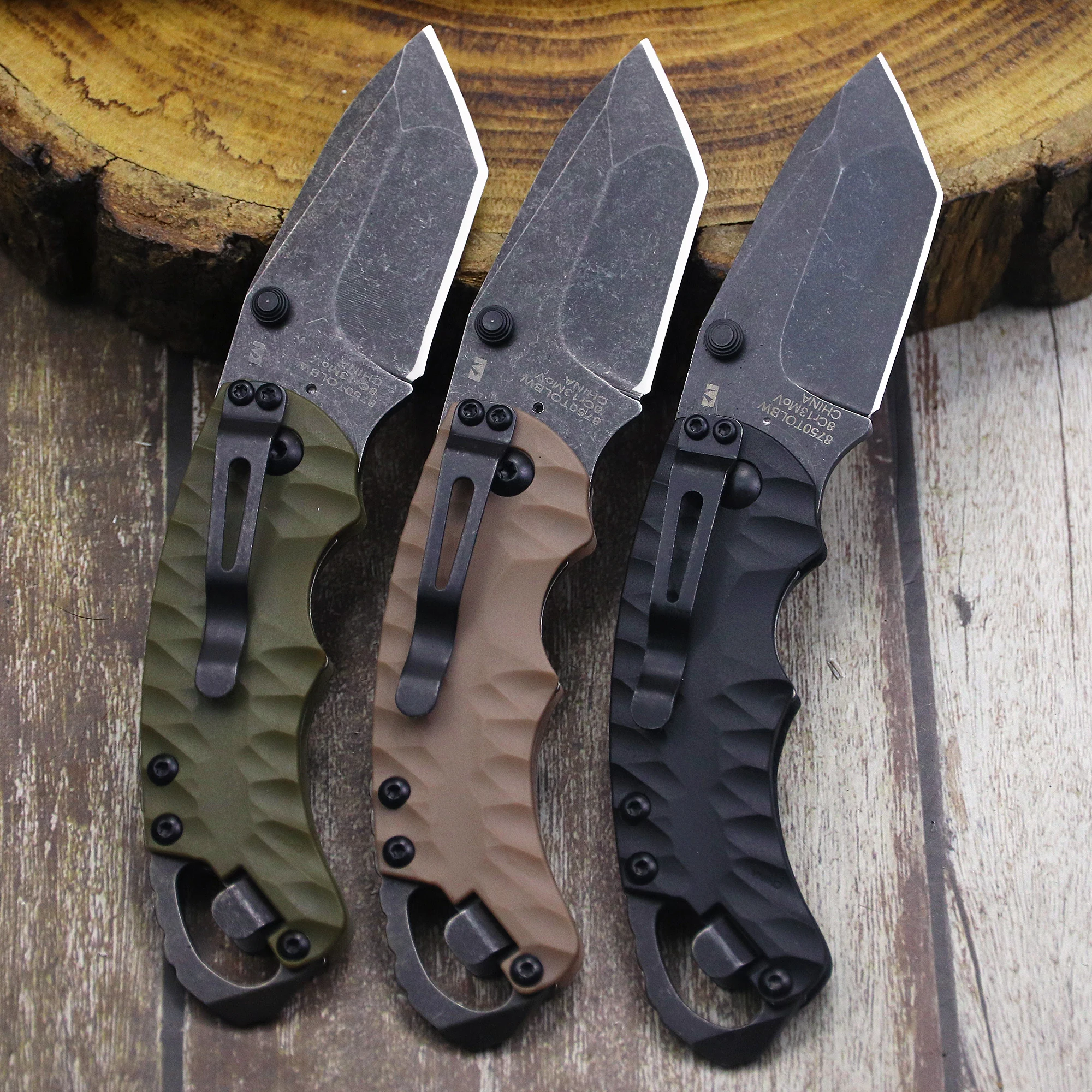 WPKOPYA-Couteau de Poche Tactique 440C à Haute Dureté, Cutter pour Randonnée, Camping, EDC, Boîte de Livraison du Courrier