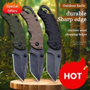 WPKOPYA-Couteau de Poche Tactique 440C à Haute Dureté, Cutter pour Randonnée, Camping, EDC, Boîte de Livraison du Courrier