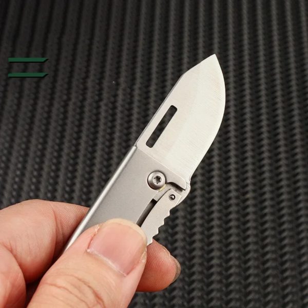 Ouvre-bouteille portable en acier, mini couteau pliant d'extérieur, outil de coupe tranchant, cintre, haute dureté, outil de survie au camping – Image 5