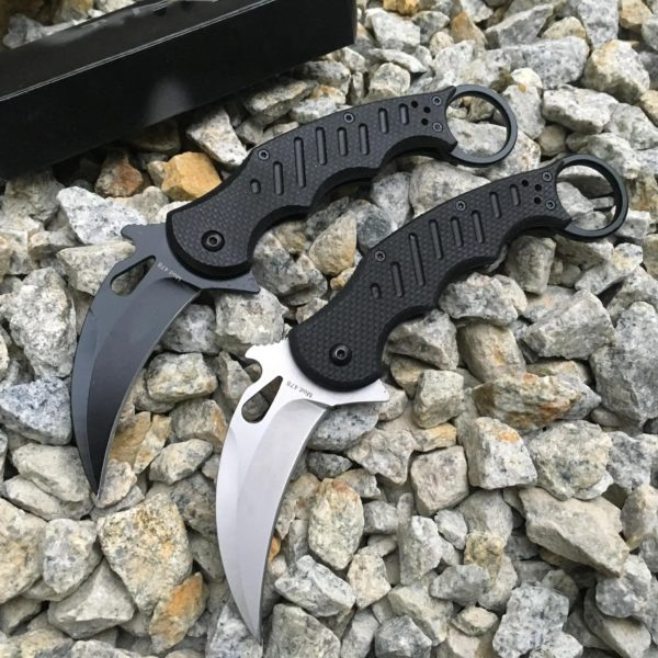 Couteau de poche pliable à lame unie en acier 440C, skip d'extérieur, DulClaw opaque, N690Co, noir G10 Foy, nouveau