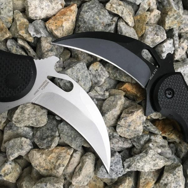 Couteau de poche pliable à lame unie en acier 440C, skip d'extérieur, DulClaw opaque, N690Co, noir G10 Foy, nouveau – Image 4