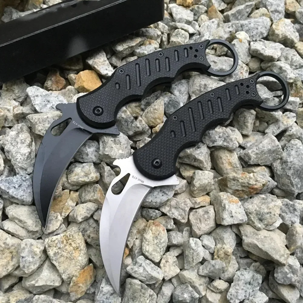 Couteau de poche pliable à lame unie en acier 440C, skip d'extérieur, DulClaw opaque, N690Co, noir G10 Foy, nouveau
