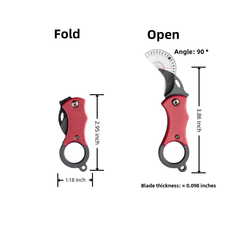 Couteau de poche portable avec porte-clés, mini couteau pliant, camping, transformation des aliments, réparation de bâtiments, équipement de plein air, outil EDC